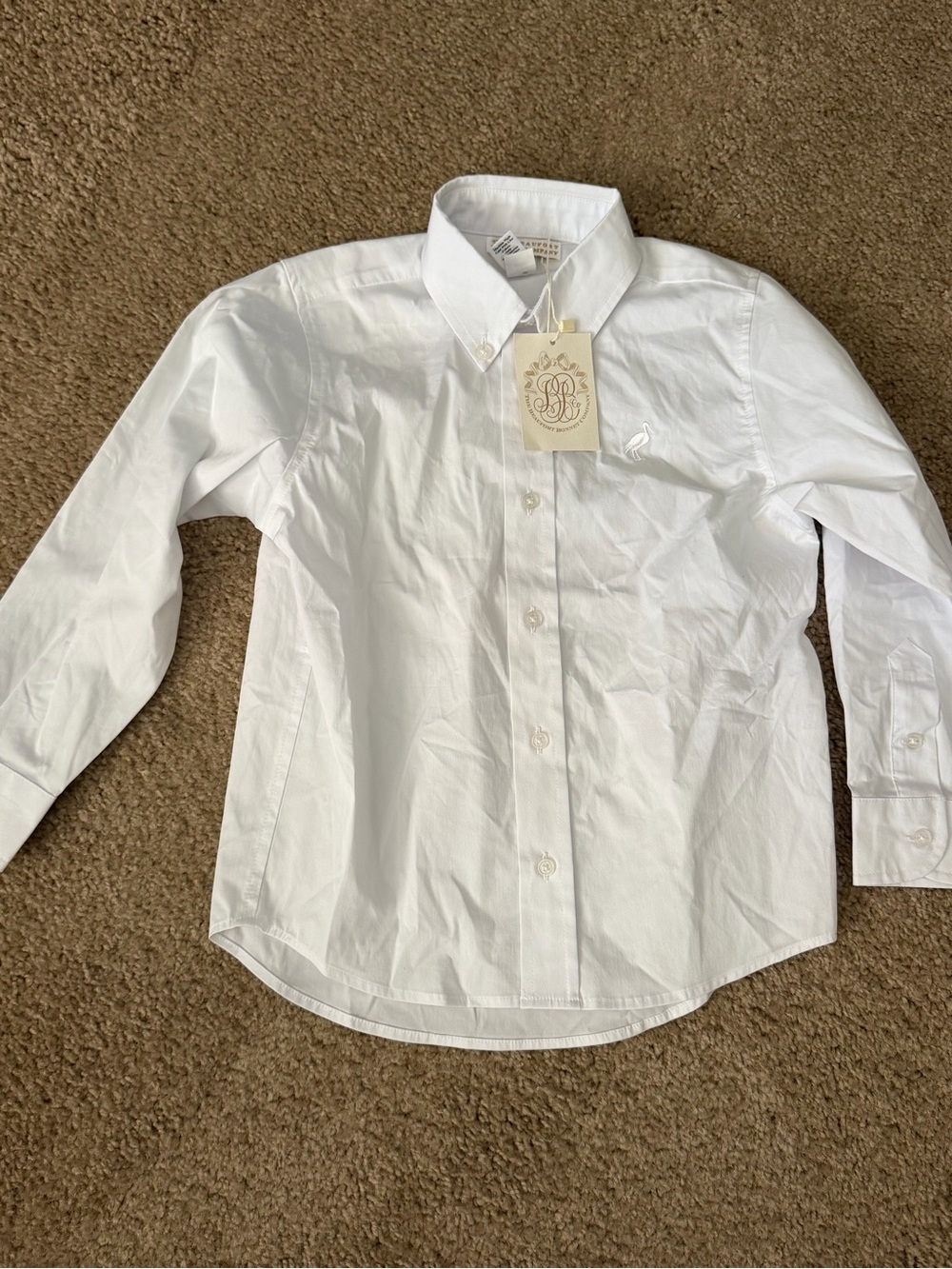 The Beaufort Bonnet Company White Button-Down Shirt for Kids